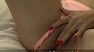 horny blonde milf fingers wet pussy on webcam