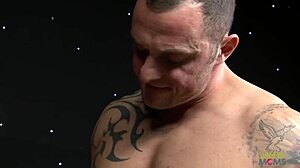 Naughty tattooed maid takes a break to ride cock in cowgirl and get cum on face