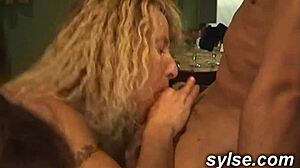 i watched two milfs in a public restaurant orgy with toys and clients