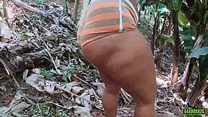 Wanessa Boyer Climbs Outdoors With Shorts Stuffed In Her Big Ass.