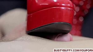 Busty Buffy Disciplines Boy In Milking Scene