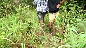 Local agent fucks the commissioner's wife with big black cock outdoors on wet pussy and ass