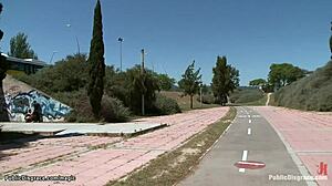 Huge boobs LATINA gets PUNISHED in PUBLIC BDSM humiliation