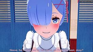 Rem Maid Boobjob Sucking and Fucking POV Big Boobs Action