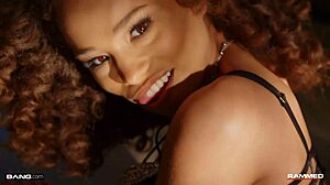 Ebony Teen Cecilia Lion Gets Hardcore Action in Stockings