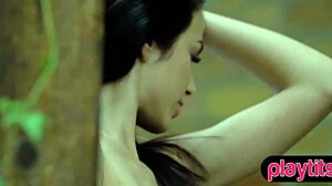 Beautiful Brunette Teen 18+ Sophie Shows Tender Pussy and Tits for Pleasure