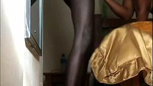 Watch Dzaddylongstrokes give a shaved brunette deepthroat, her big tits bouncing in POV assfucking.