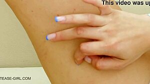 Super cute blonde teen has huge orgasm