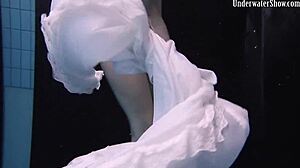 andrejka stuns with underwater moves in pool