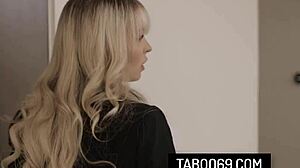 Lilly Bell asks, 'Want my cock from behind?'