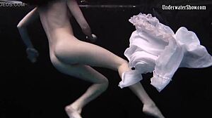 andrejka stuns with underwater moves in pool