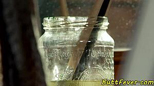 spex babe gets anally fucked doggystyle with cum on ass 😍