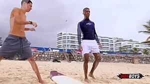Intensely fucking surfer from zona sul in POV.