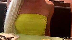 Full scene teen 18+ blonde squirting and fucking a stranger in social media pov