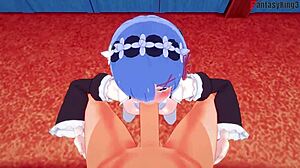 Rem Maid Boobjob Sucking and Fucking POV Big Boobs Action