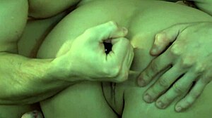 ashley gets fucked with a big purple dildo warmed up for live rough sex on webcam