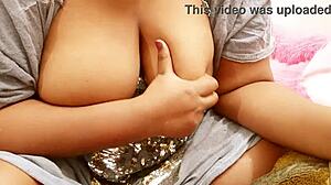 Yo, check this Indian aunty with huge tits! 😍