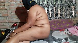 Indian girl with natural tits intensely fingering herself to orgasm