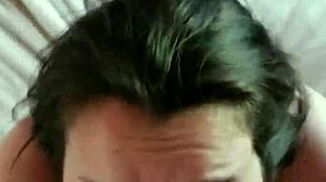 She gives an amazing deepthroat blowjob and swallows the cum.