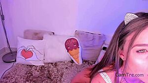 This gorgeous babe fingered herself to orgasm on a homemade webcam show.