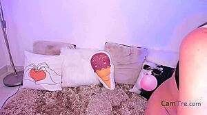 This gorgeous babe fingered herself to orgasm on a homemade webcam show.