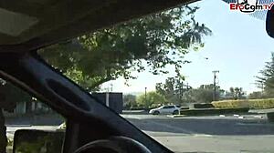 Brunette with big tits picked up on the street.