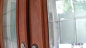 Harmony pounds Jezebelle with strapon, whipping her! 😈