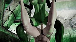 Cumming Inside Witch Gruntilda on Halloween Night in 3D