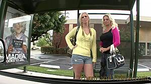 Hot Blonde Sluts Tarra Lynn Foxx and Nikita James Get Naughty on Camera