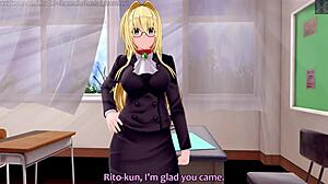 tearju lunatique gives rito a special sex education class with riding cowgirl missionary blowjob and cumshot