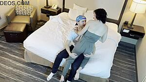 why does this petite beauty kiss her tattooed partner so passionately