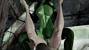 Cumming Inside Witch Gruntilda on Halloween Night in 3D