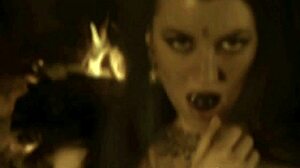 Beautiful Indian brunette undresses and dances naked, teasing with ripped clothes.