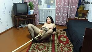 Curvy Milf Masturbates With Unusual Objects In Home Fetish Scene.