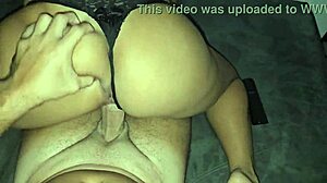 homemade riding cowgirl with big ass on husband