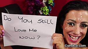 Foxy Peach Receives Facial in POV Blowbang