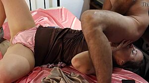 Watch this French amateur in tight satin get rimmed, blowjob, and doggystyle with dirty talk!