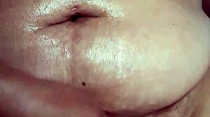 mature mom relaxes alone with homemade massage