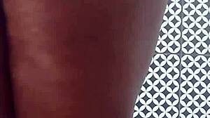 Look at this housewife washing the bathroom with her giant ass naked