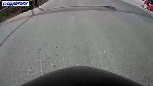 Risky quickie blowjob in outdoor public toilet