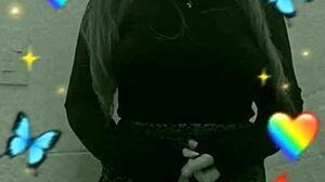 shy cute student moans while masturbating secretly in bathroom