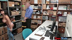 wow, petite latina teen thief huge tits fucked on cctv 😈