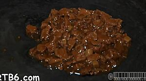 Hardcore sadomasochism with naked slut sucking cock and fucking pussy