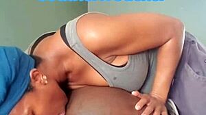 In the south, she licks his ass deeply while throating his cock, spitting and choking on the mouthful of cum from ball licking and anal close-up.