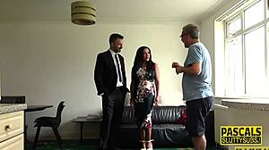 mature sub takes deep throat and hard pounding