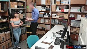 wow, petite latina teen thief huge tits fucked on cctv 😈