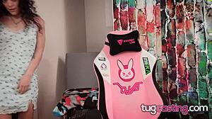 tug casting victoria voxxx jerks cock for stock options and job interview