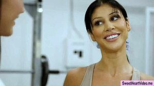 student gets her pussy licked by lesbian trainer in college seduction