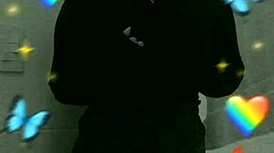 shy cute student moans while masturbating secretly in bathroom