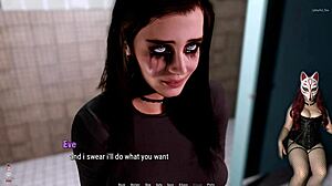 she gives rough blowjob in toilet